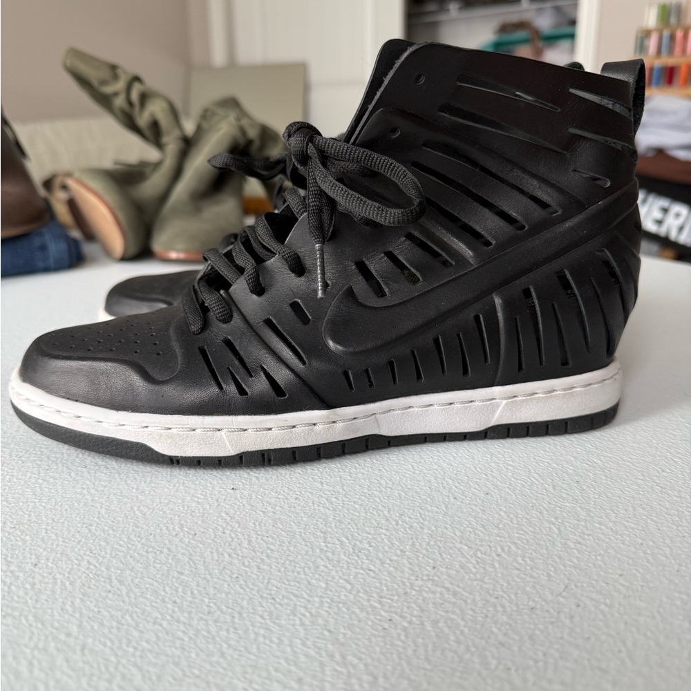 Nike Wedge Black High-Top Sneakers